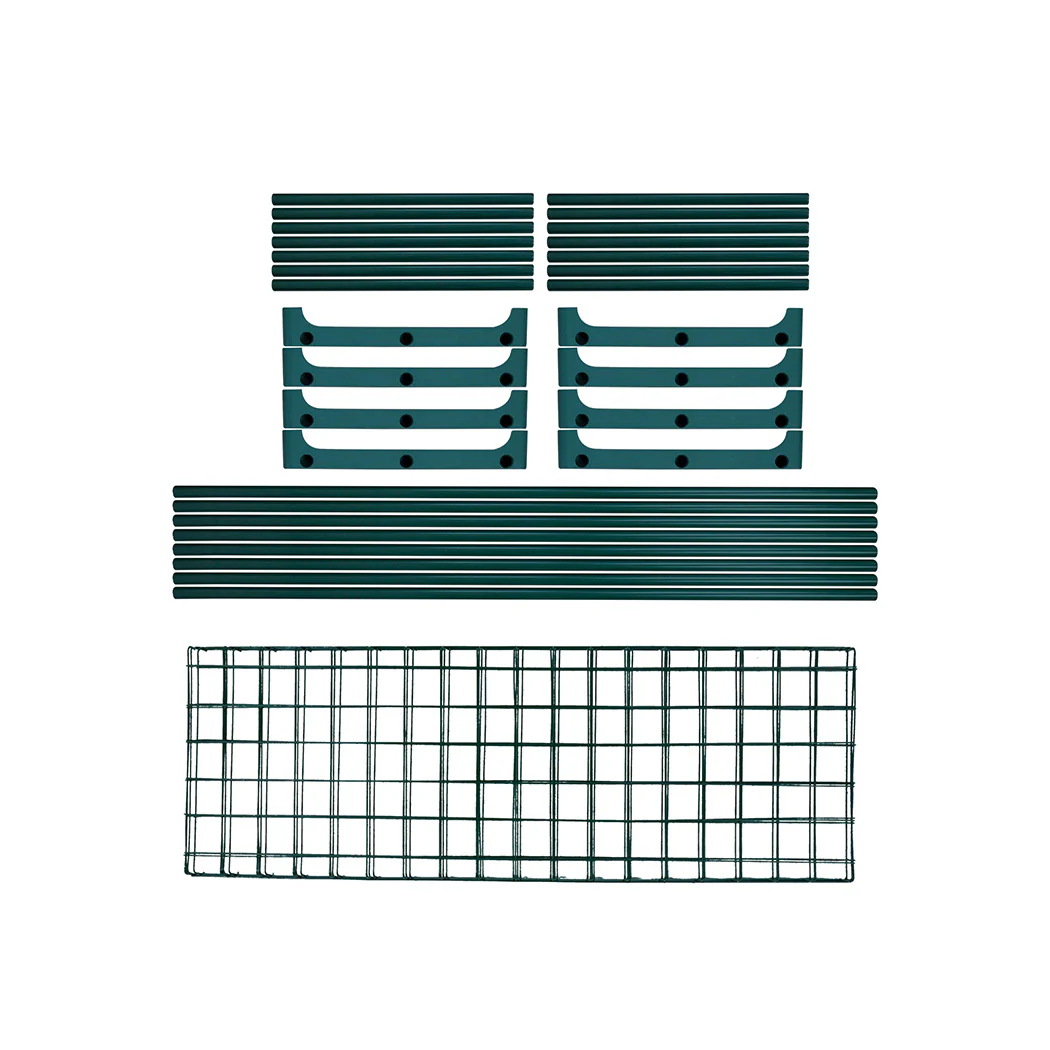 Set of 2 4 Tier Plant Shelve Garden Greenhouse Steel Storage Shelving Frame Stand Rack - Nurns