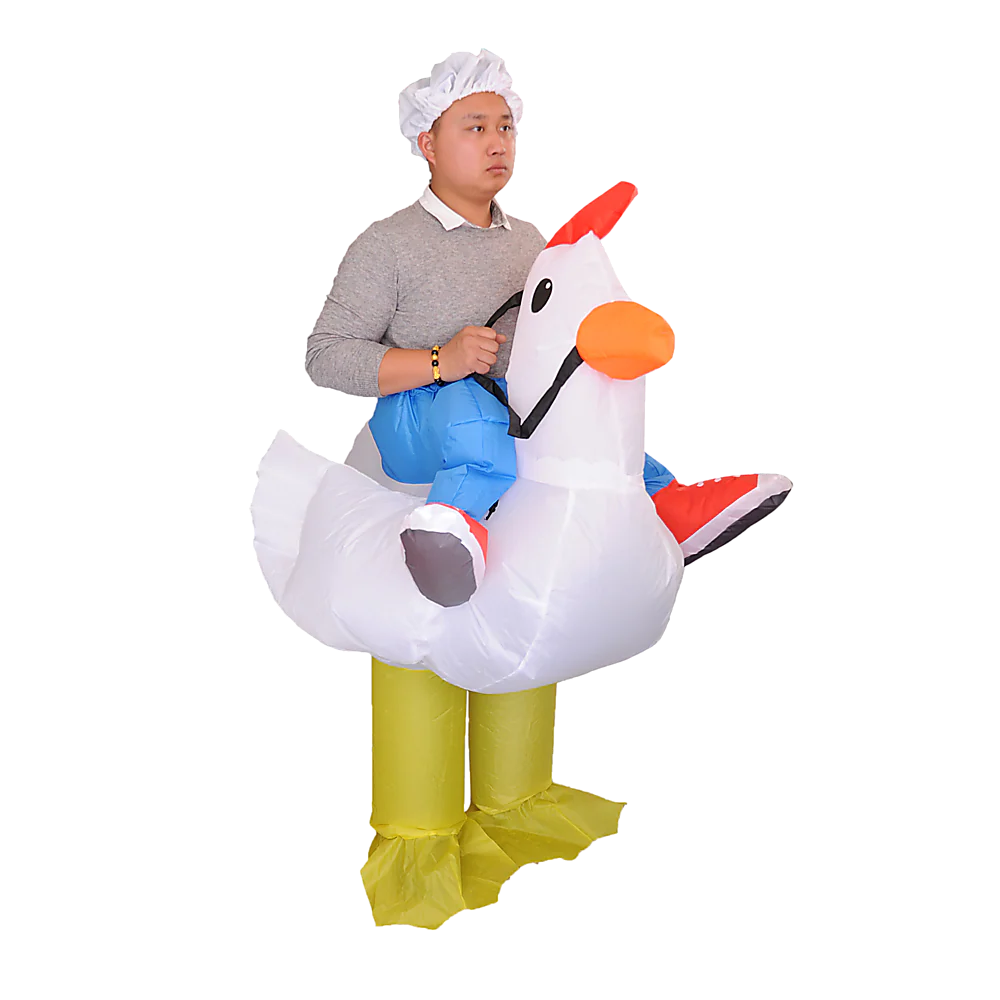 CHICKEN Fancy Dress Inflatable Suit - Fan Operated Costume - Nurns