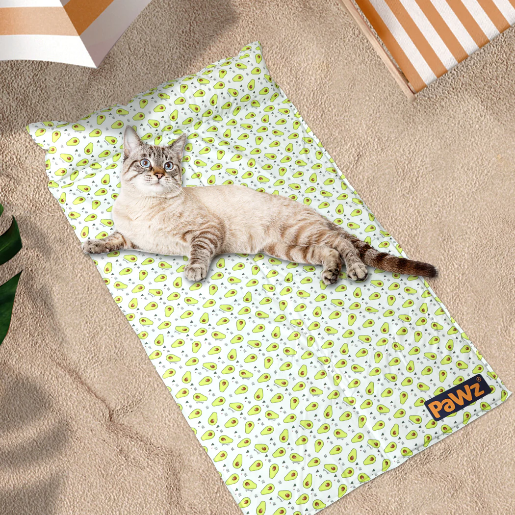 SMALL Cat Beds Pet Cooling Mat Gel Non-Toxic - Yellow - Nurns