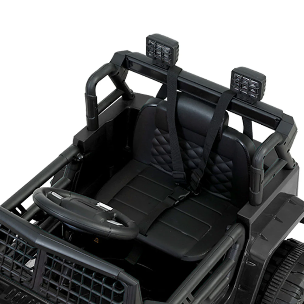 Kids Electric Ride On Car Jeep Toy Cars Remote 12V - Black - Nurns