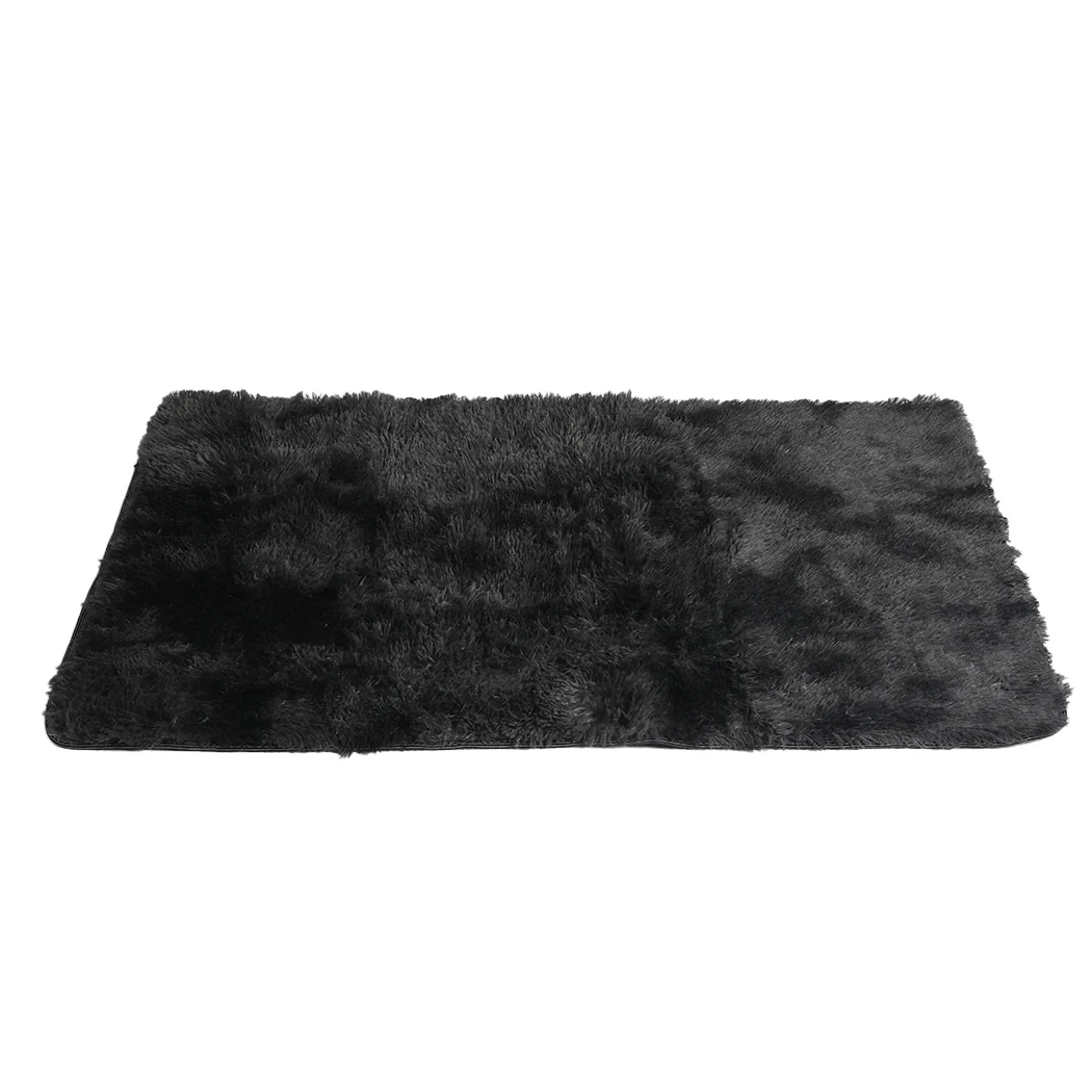 Caden 160x230 Floor Rug Shaggy Soft Large Area Rugs Tie-Dyed - Black - Nurns