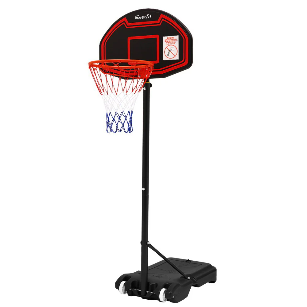 Everfit 2.1M Basketball Hoop Stand System Adjustable Portable Pro Kids Black - Nurns