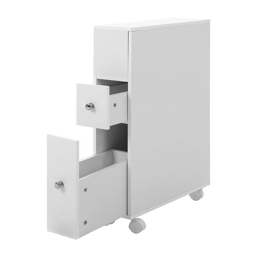 Bathroom Cabinet Toilet Storage Caddy Holder w/ Wheels - Nurns