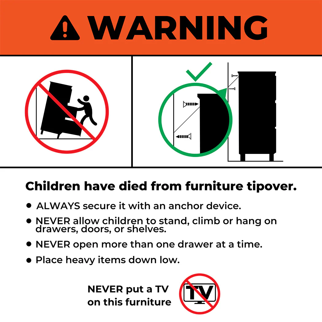 Levede Storage Cabinet Tower Chest King Single - Nurns