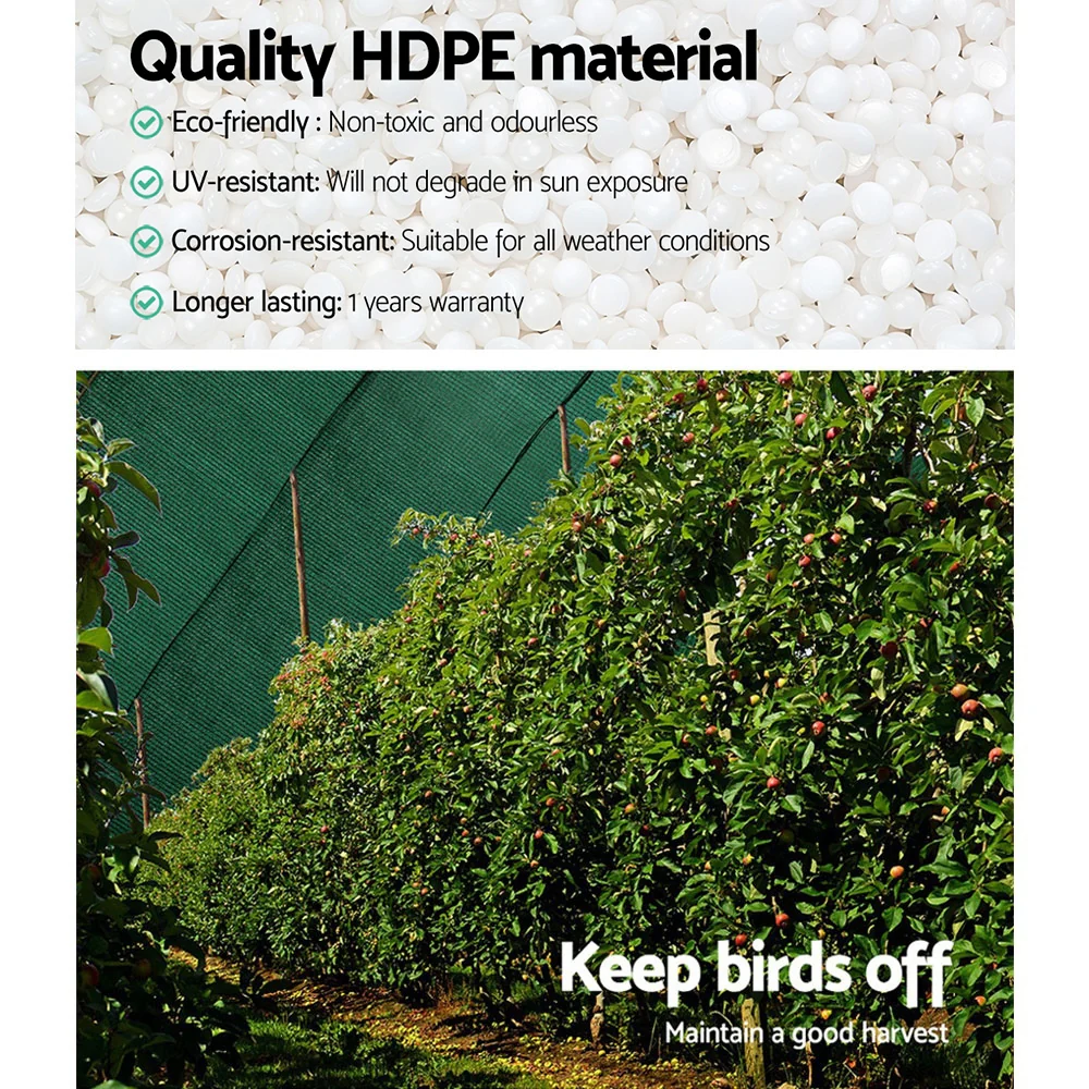 Instahut 50% Shade Cloth 3.66x20m Shade cloth Sail Heavy Duty Green - Nurns