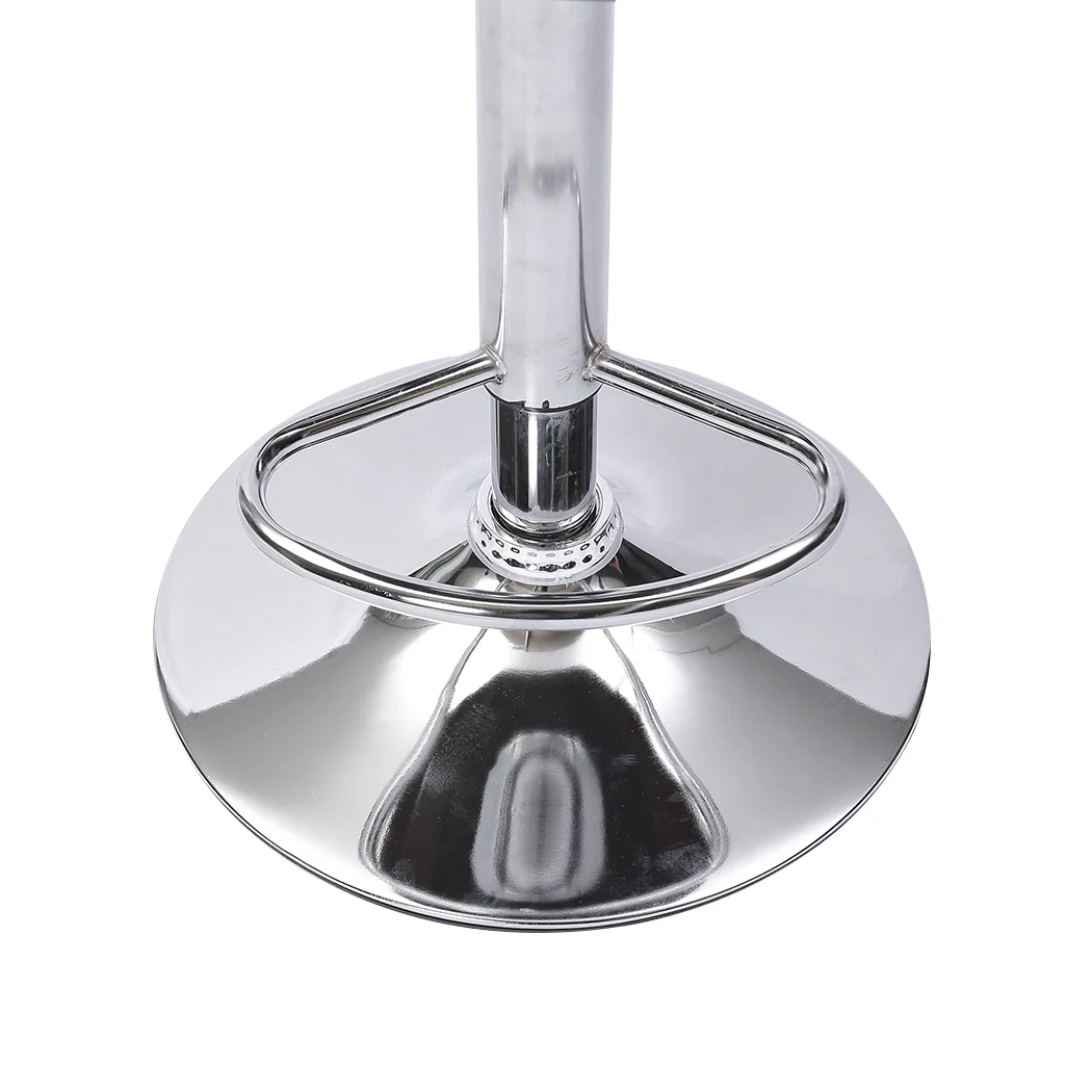 Set of 2 Orleans Bar Stools Kitchen Barstools PU Leather Chairs Gas Lift Swivel - Black - Nurns