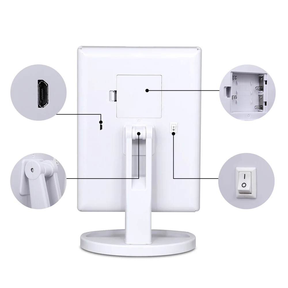 LED Tri-Fold Make Up Mirror - Nurns