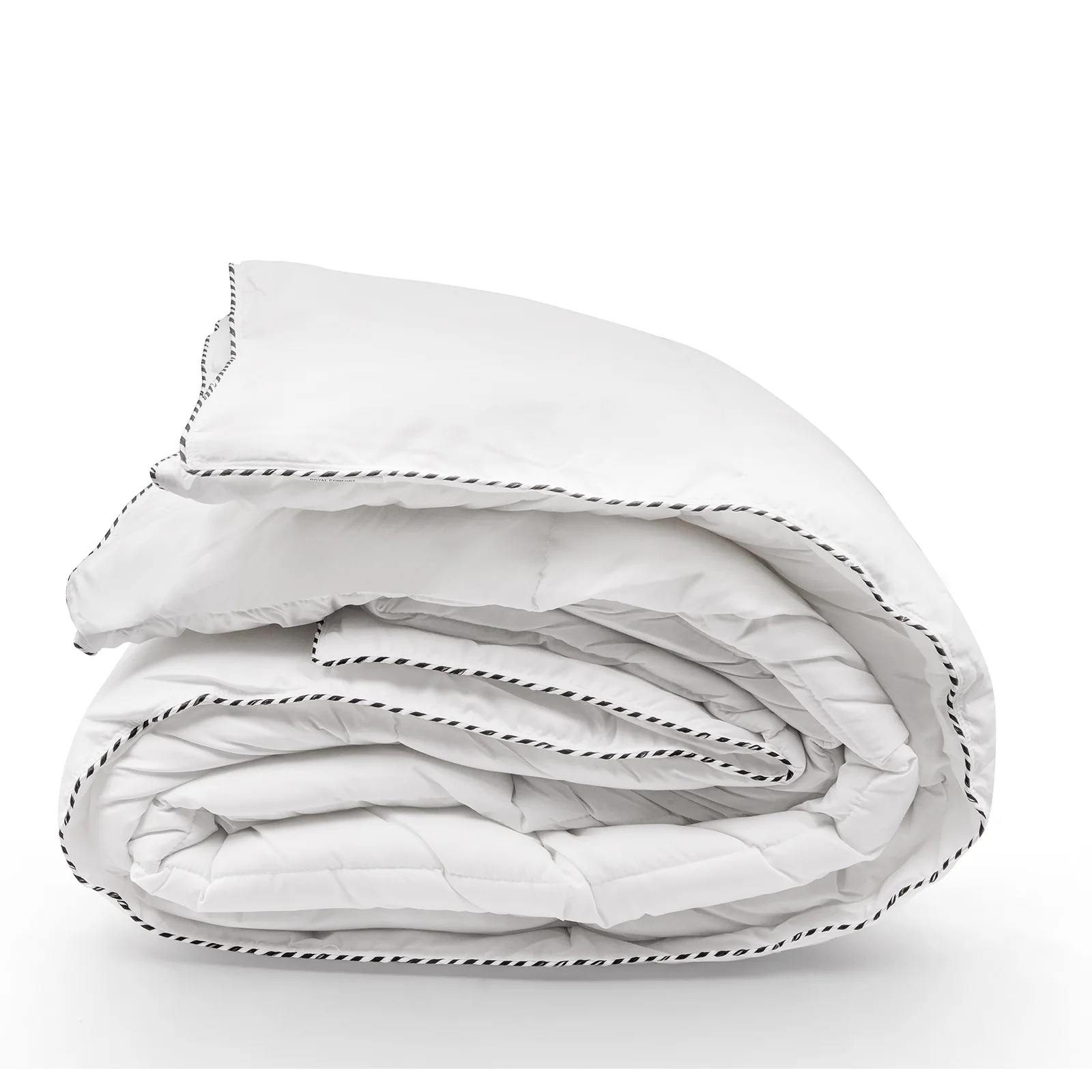 Queen Royal Comfort Bamboo Blend Quilt 250GSM Luxury Duvet 100% Cotton Cover - White - Nurns