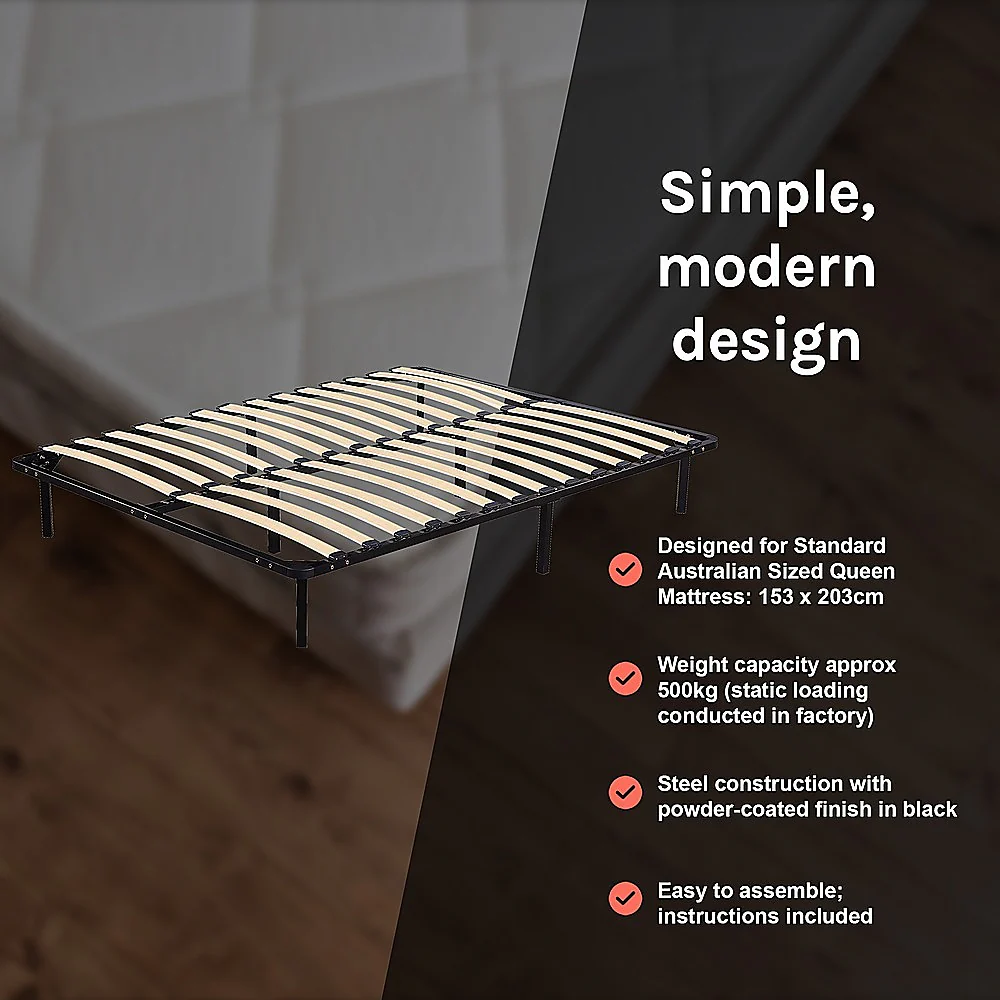 Eliana Metal Bed Frame - Black Queen - Nurns