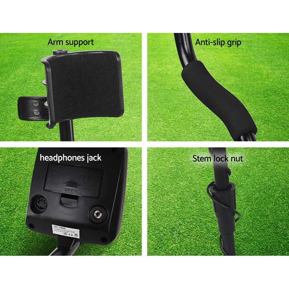 LED Metal Detector with Headphones - Black - Nurns