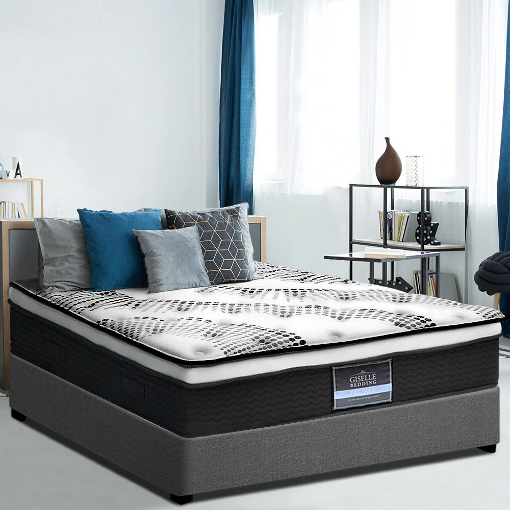 Olivine Bed & Mattress Package with 32cm Mattress - Pine King - Nurns