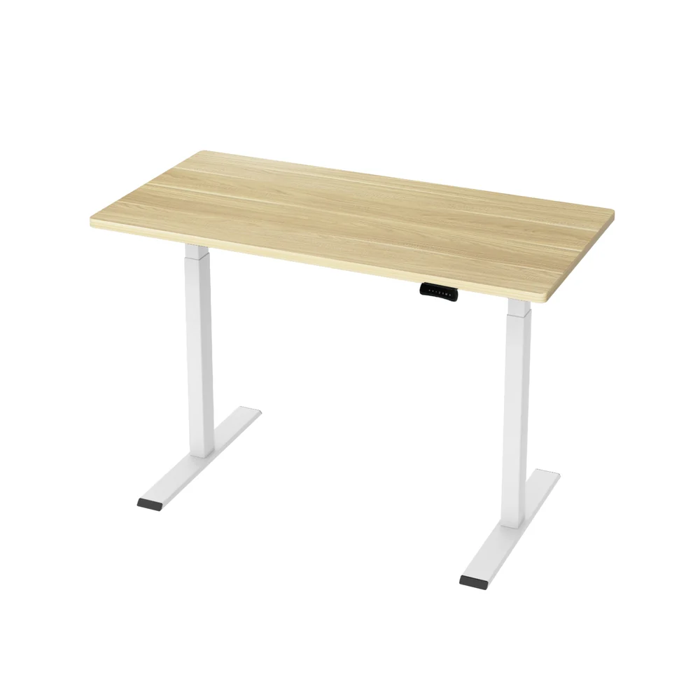 Artiss Standing Desk Motorised Dual Motor 120cm White Oak - Nurns