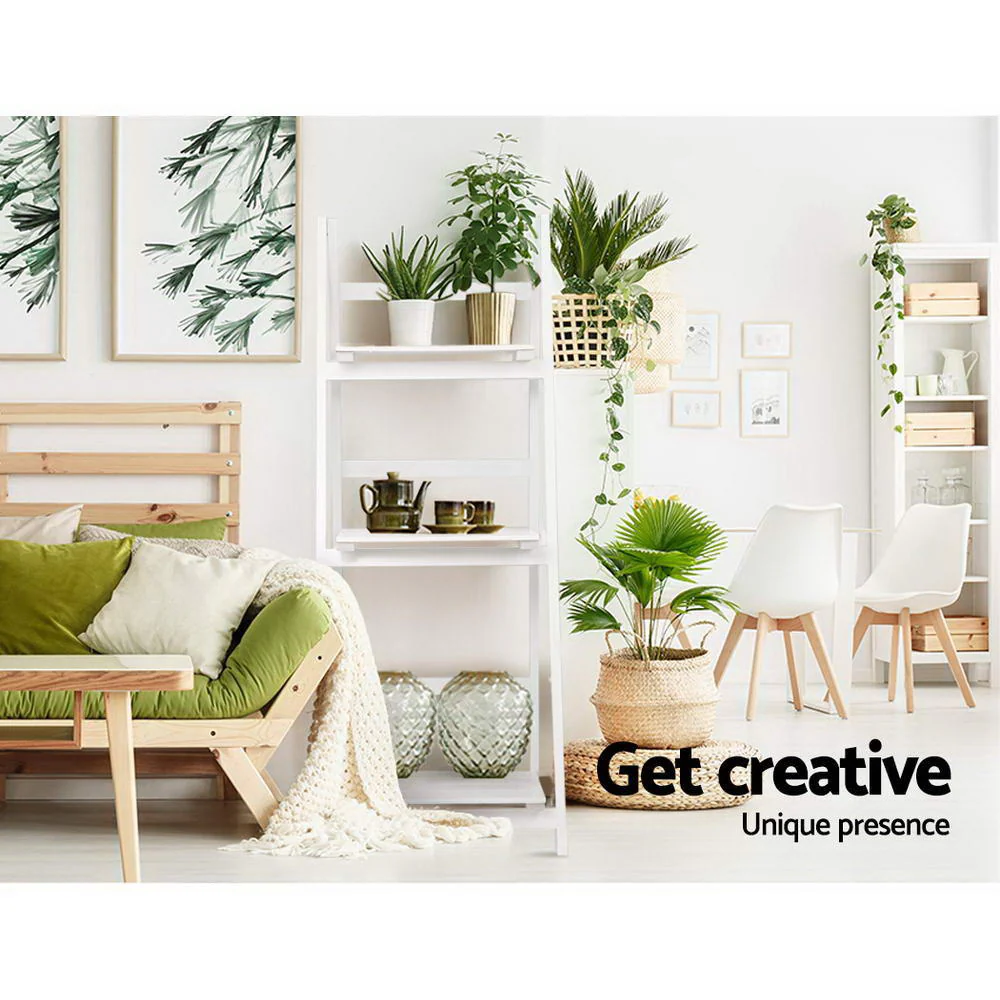 Artiss Bookshelf Corner Shelf 3 Tiers - Zane White - Nurns