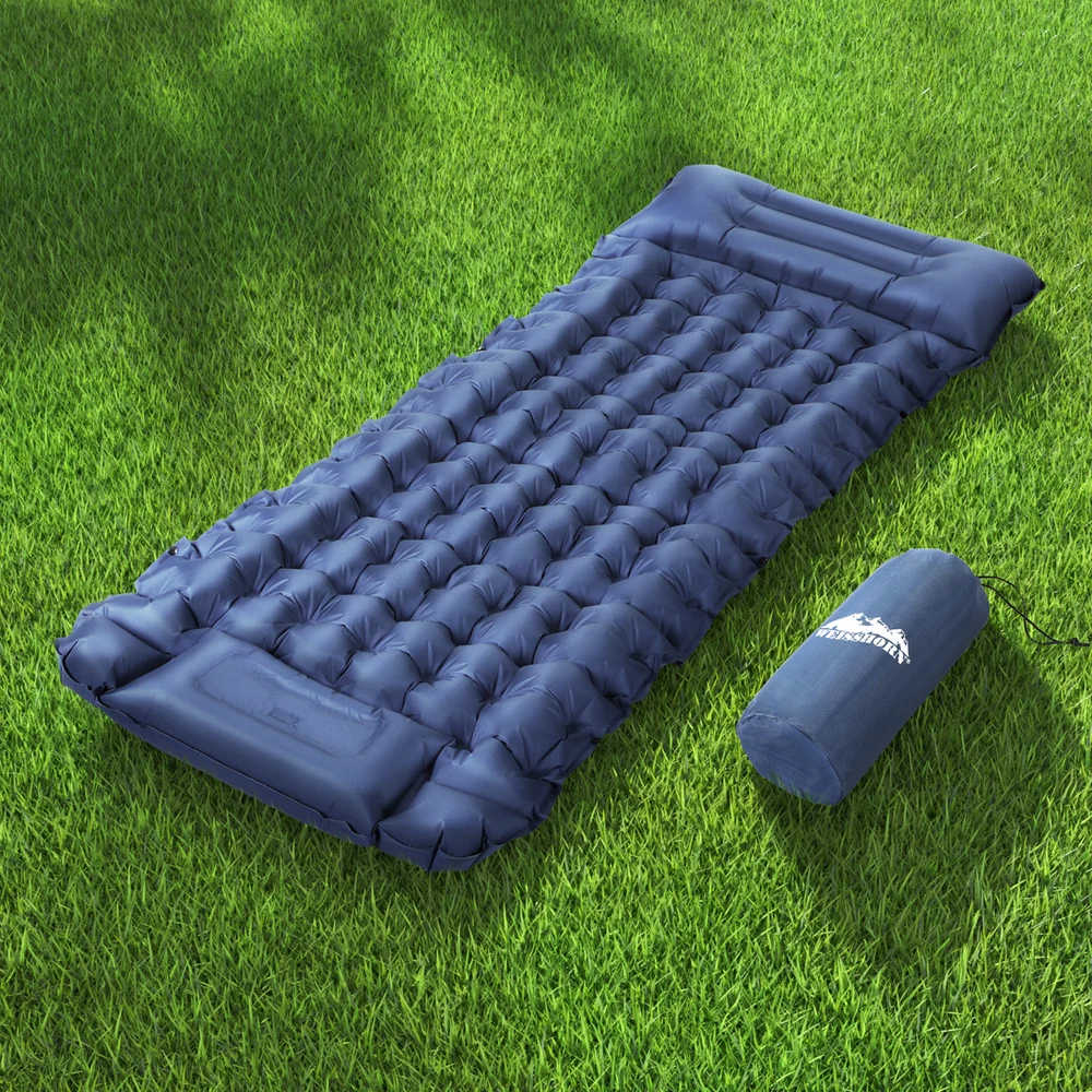 Self-Inflating Mattress Camping Sleeping Mat Air Bed Single Pillow Bag - Nurns