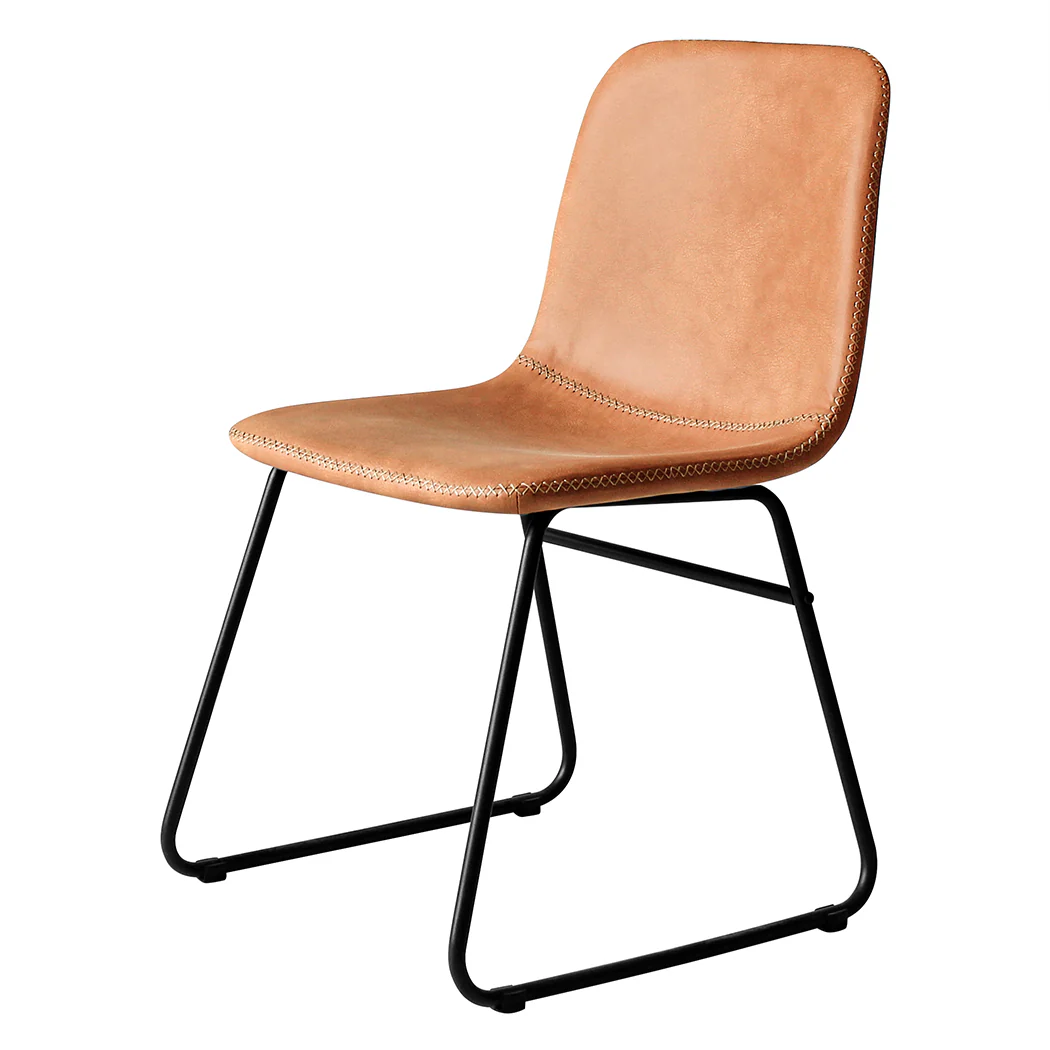 Cressida Set of 2 Dining Chairs - Brown - Nurns