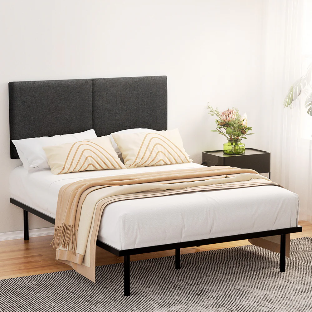 Norie Bed Frame Metal Frame - Black Double - Nurns