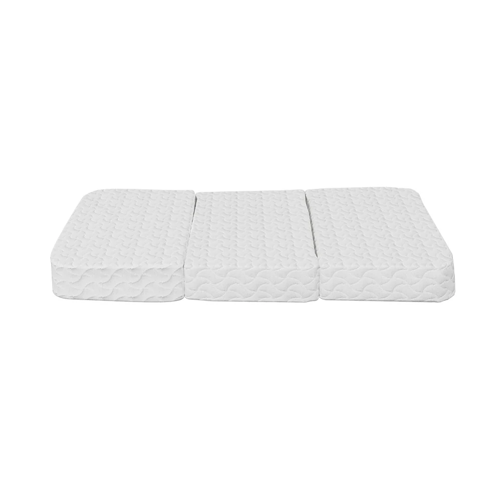Aubrey 8cm Foldable Gel Foam Mattress Folding Baby Bed Floor Mat Travel Cot Bamboo - Cot - Nurns