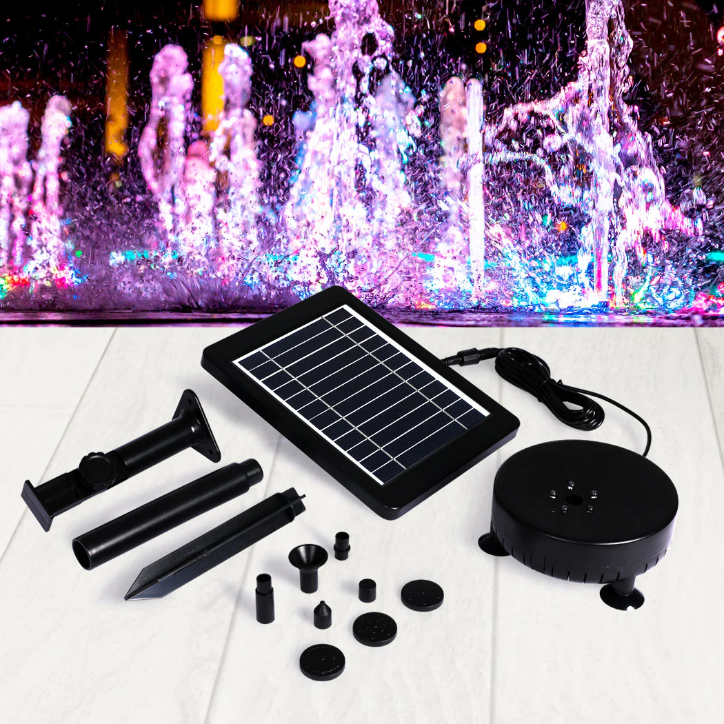 Solar Powered Water Fountain Pump Bird Bath Pond Pool Garden Floating Outdoor - Nurns