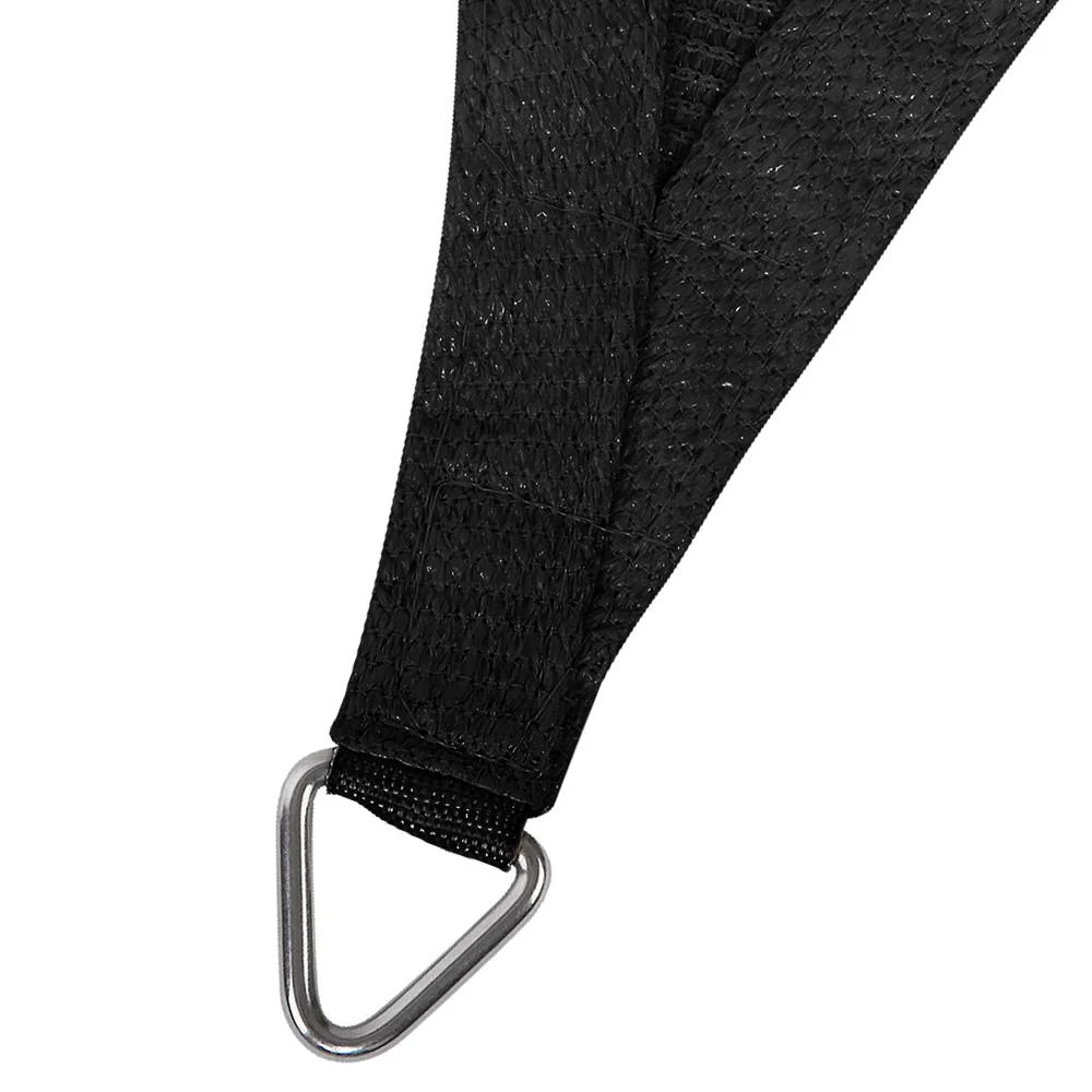 Instahut Shade Sail 6x8m Rectangle 280GSM 98% Black Shade Cloth - Nurns