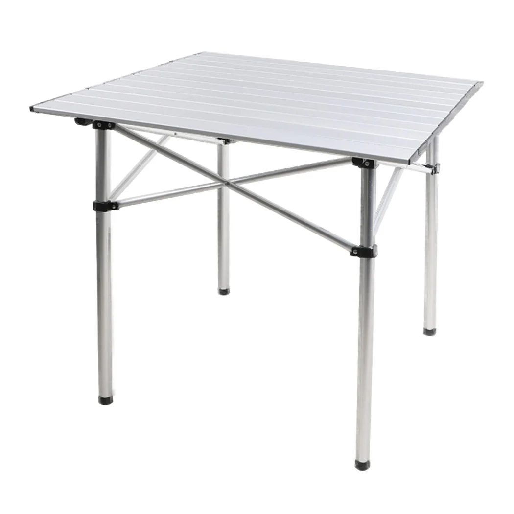 Roll Up Camping Table  Folding Portable Aluminium Outdoor BBQ Desk Picnic Tables - Nurns