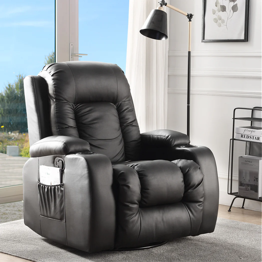 Irene Electric Massage Chair Zero Gravity Chair Recliner Full Body Back Neck - Black - Nurns