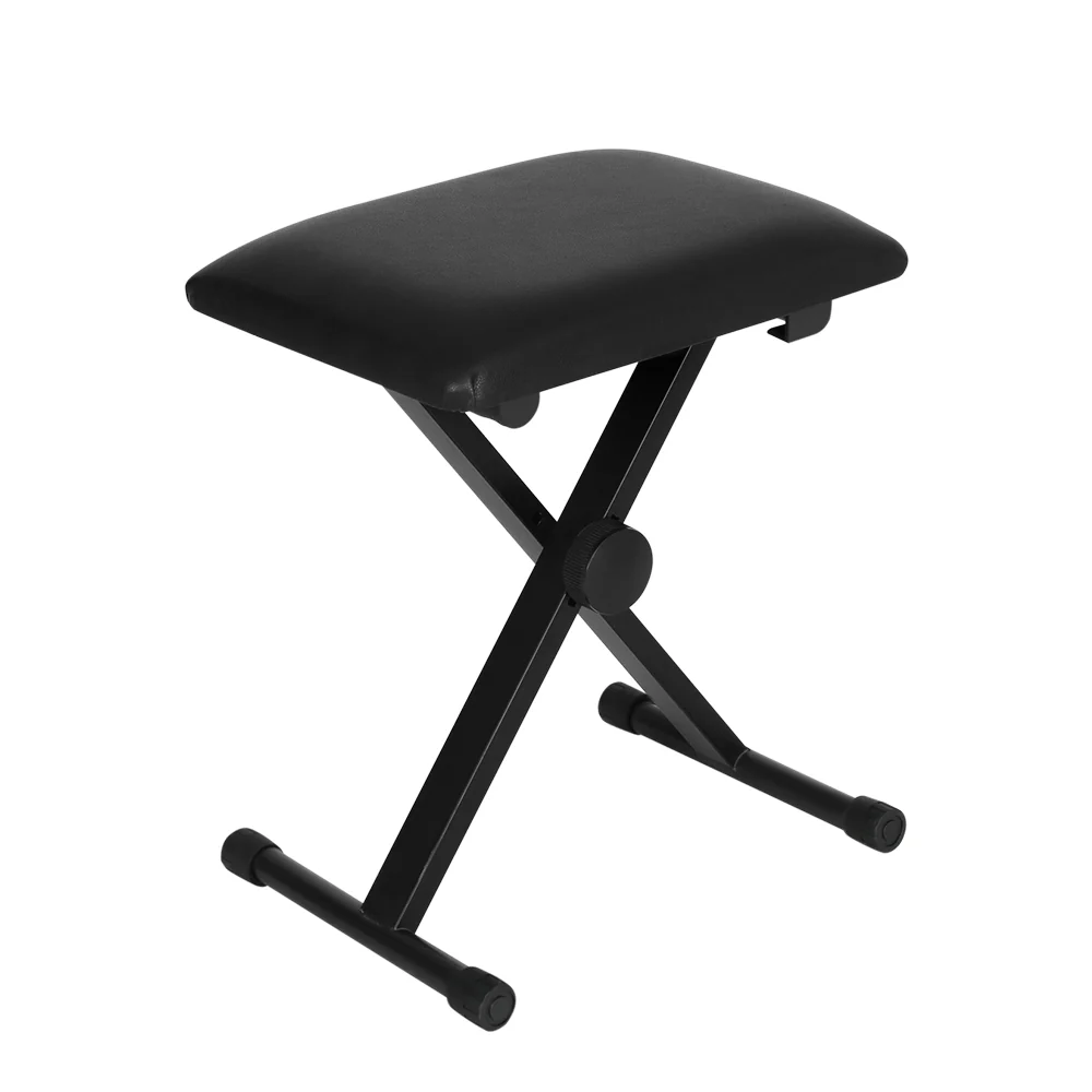 Alpha Piano Stool Adjustable Height Keyboard Seat Portable Bench Chair Black - Nurns