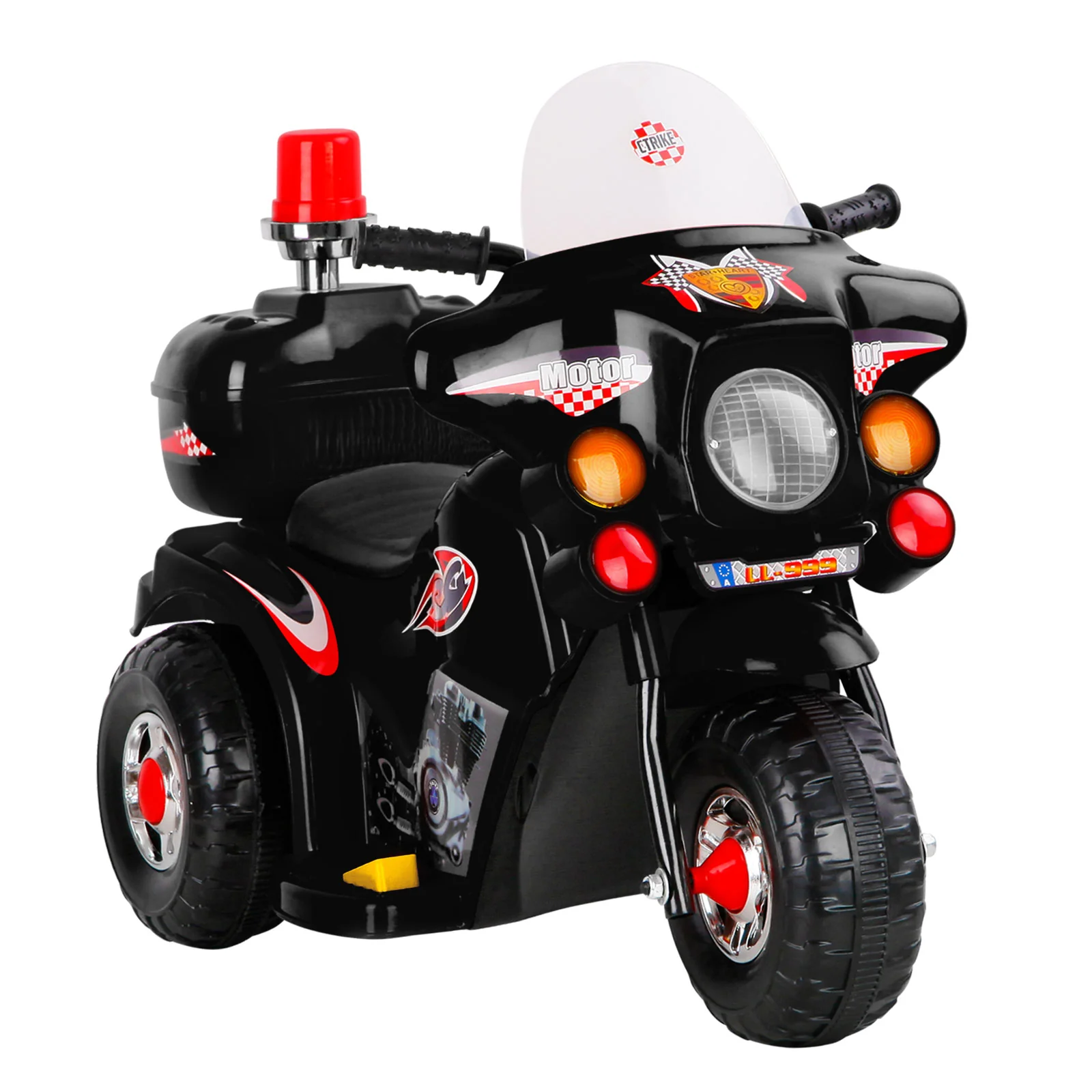 Kids Ride On Motorbike Motorcycle Car - Black - Nurns