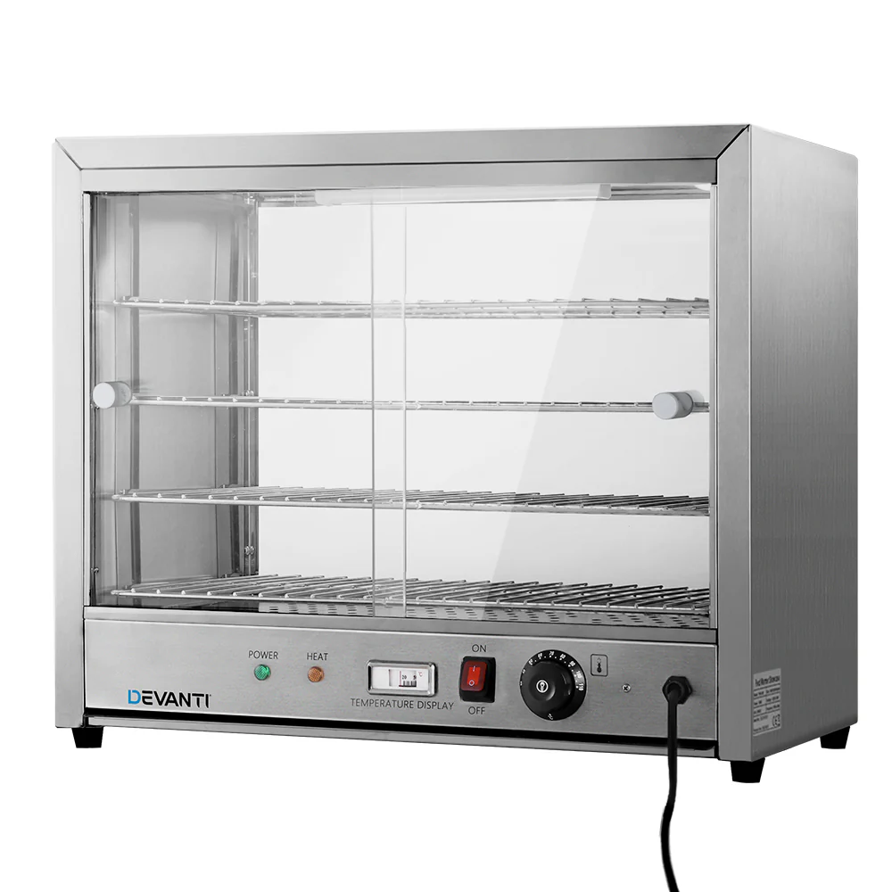Devanti Commercial Food Warmer Hot Display Showcase Cabinet 64cm - Nurns