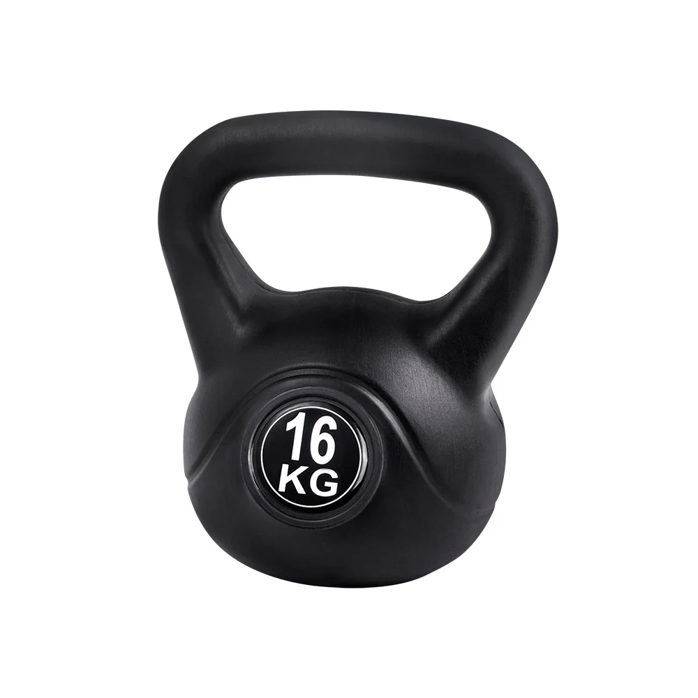 Everfit 16kg Kettlebell Set Weight Lifting Bench Dumbbells Kettle Bell Gym Home - Nurns