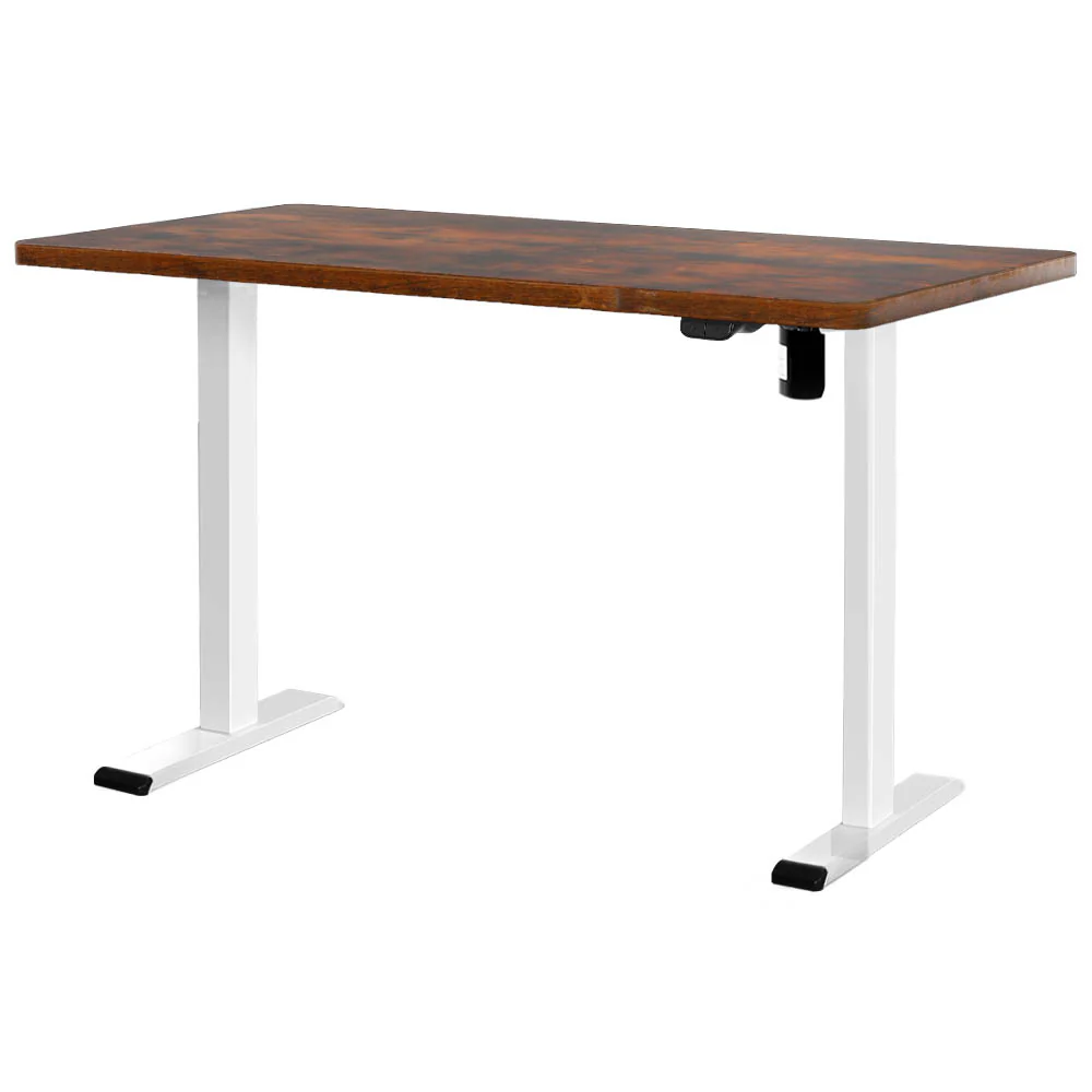 Artiss Standing Desk Motorised Sit Stand Desks Rustic Brown 120cm - Nurns