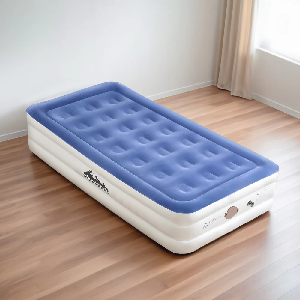 Factory Buys 46cm Air Mattress Inflatable Bed Cube Airbed - Single - Nurns