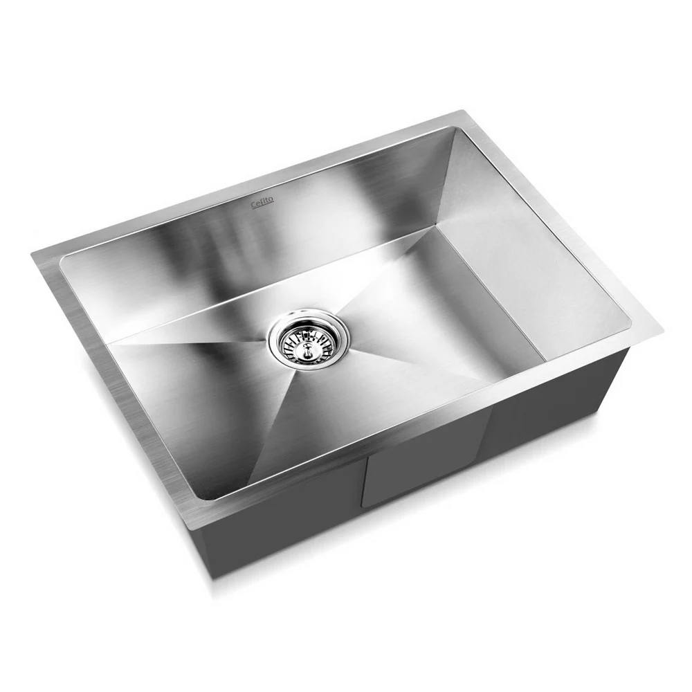Cefito Kitchen Sink 60X45cm Stainless Steel Basin Single Bowl Silver - Nurns