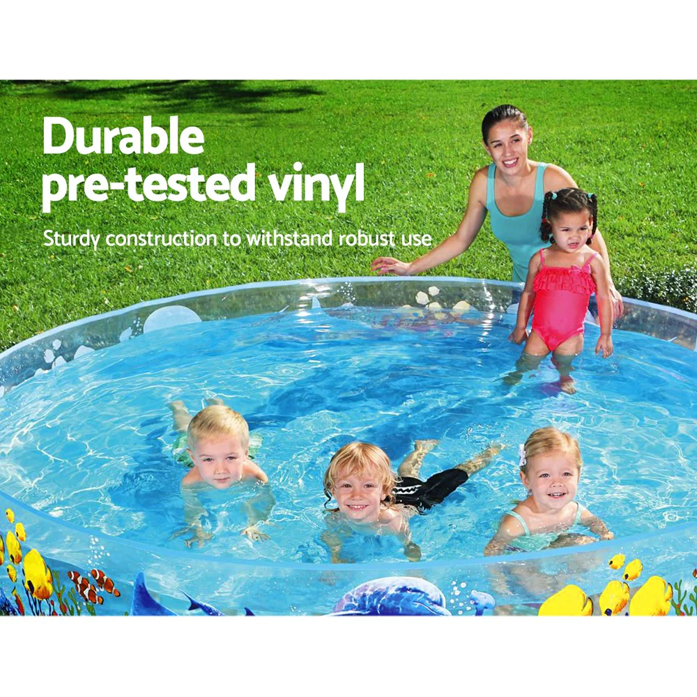Bestway Kids Pool 244x46cm Round Above Ground Rigid Swimming Pools Undersea 2074L - Nurns