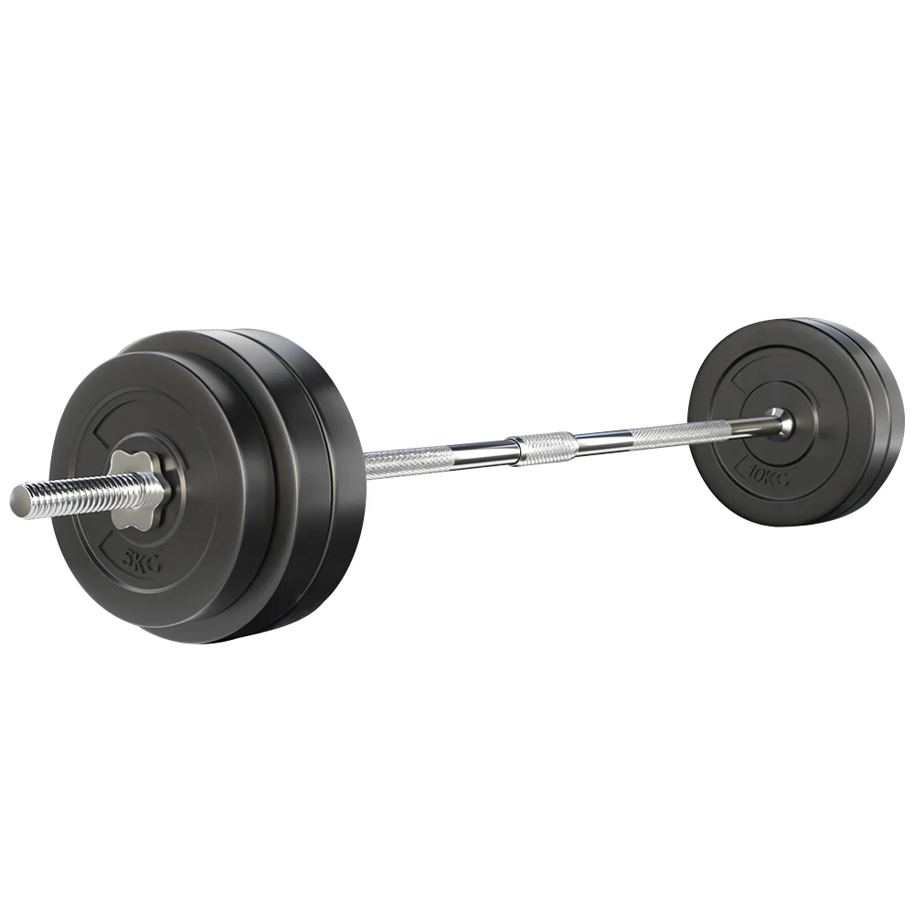 Everfit 58kg Barbell Set Weight Plates Bar Lifting Bench 168cm - Nurns