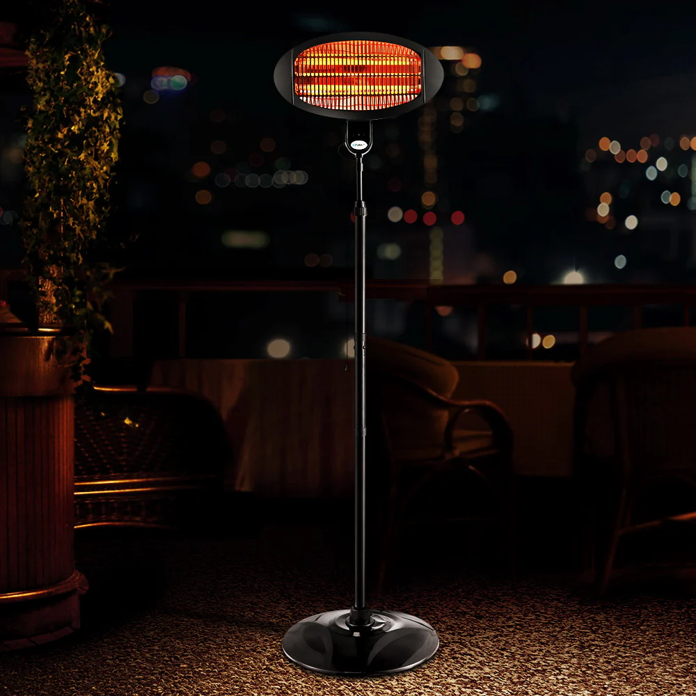 Electric Patio Heater 2000W - Black - Nurns