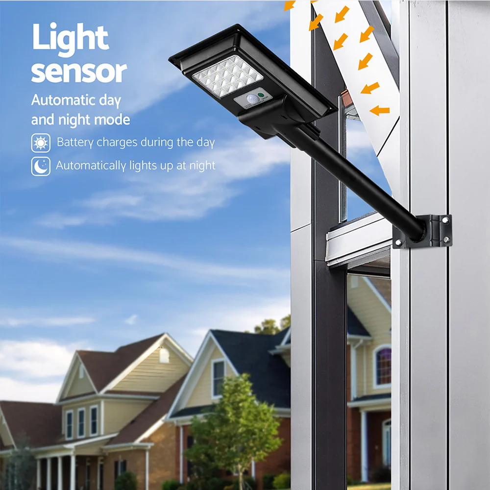 80 LED Solar Street Light Flood Motion Sensor Remote - Nurns