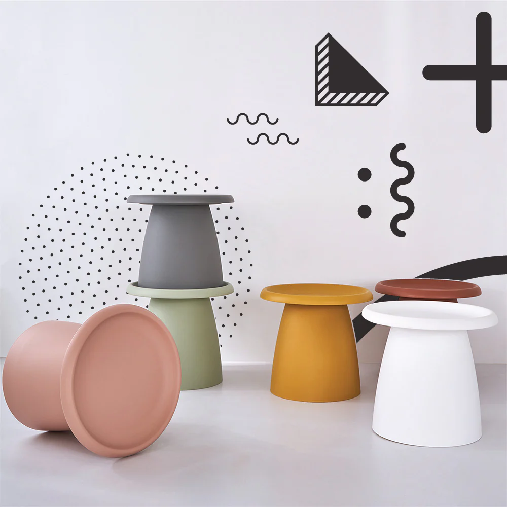 Iliana Coffee Table Round 52cm Plastic - Pink - Nurns