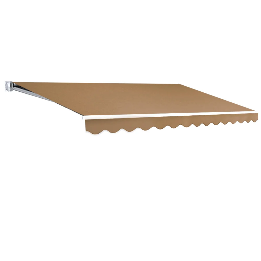 Instahut Retractable Folding Arm Awning Manual Sunshade 4Mx2.5M Beige - Nurns