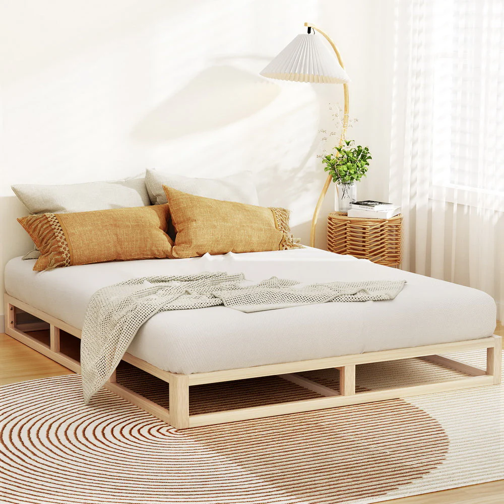 Olivine Bed & Mattress Package with 32cm Mattress - Pine Queen - Nurns