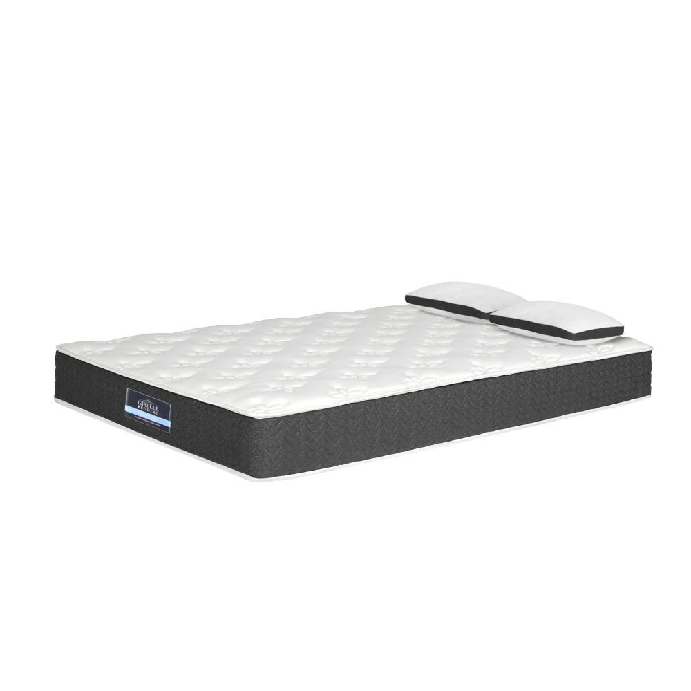 Timea 18cm Mattress Medium Soft Pillow Pocket Spring - Double - Nurns