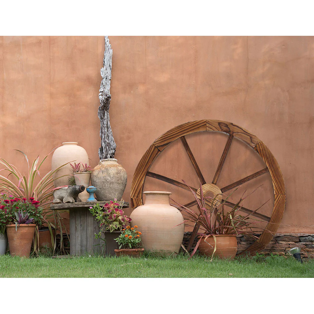 Set of 2 Wooden Wagon Wheel - Nurns