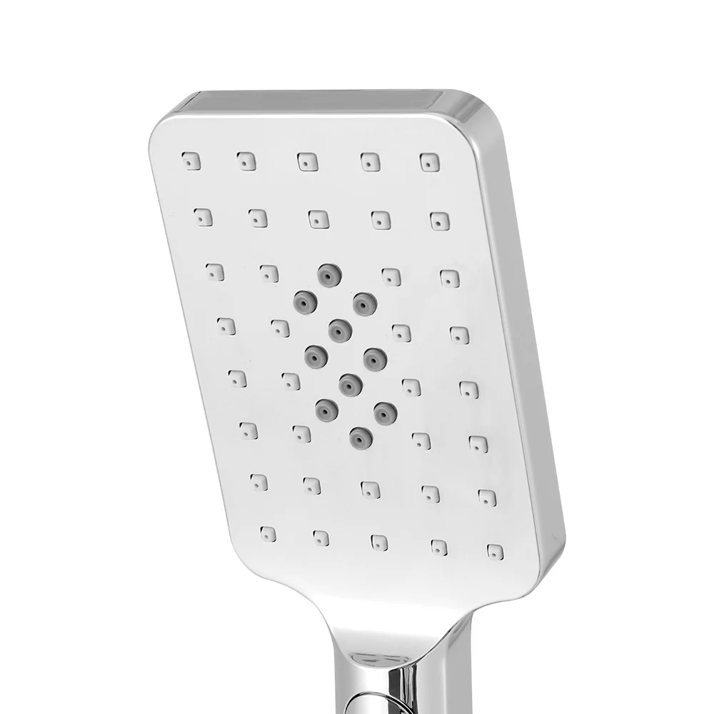 Handheld Shower Head 3.1'' High Pressure 3 Spray Modes Square - Chrome - Nurns
