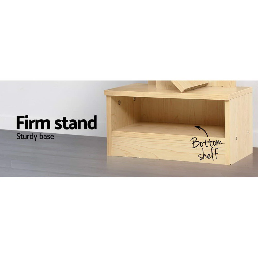 Artiss Tree Bookshelf 9 Tiers - Echo Oak - Nurns