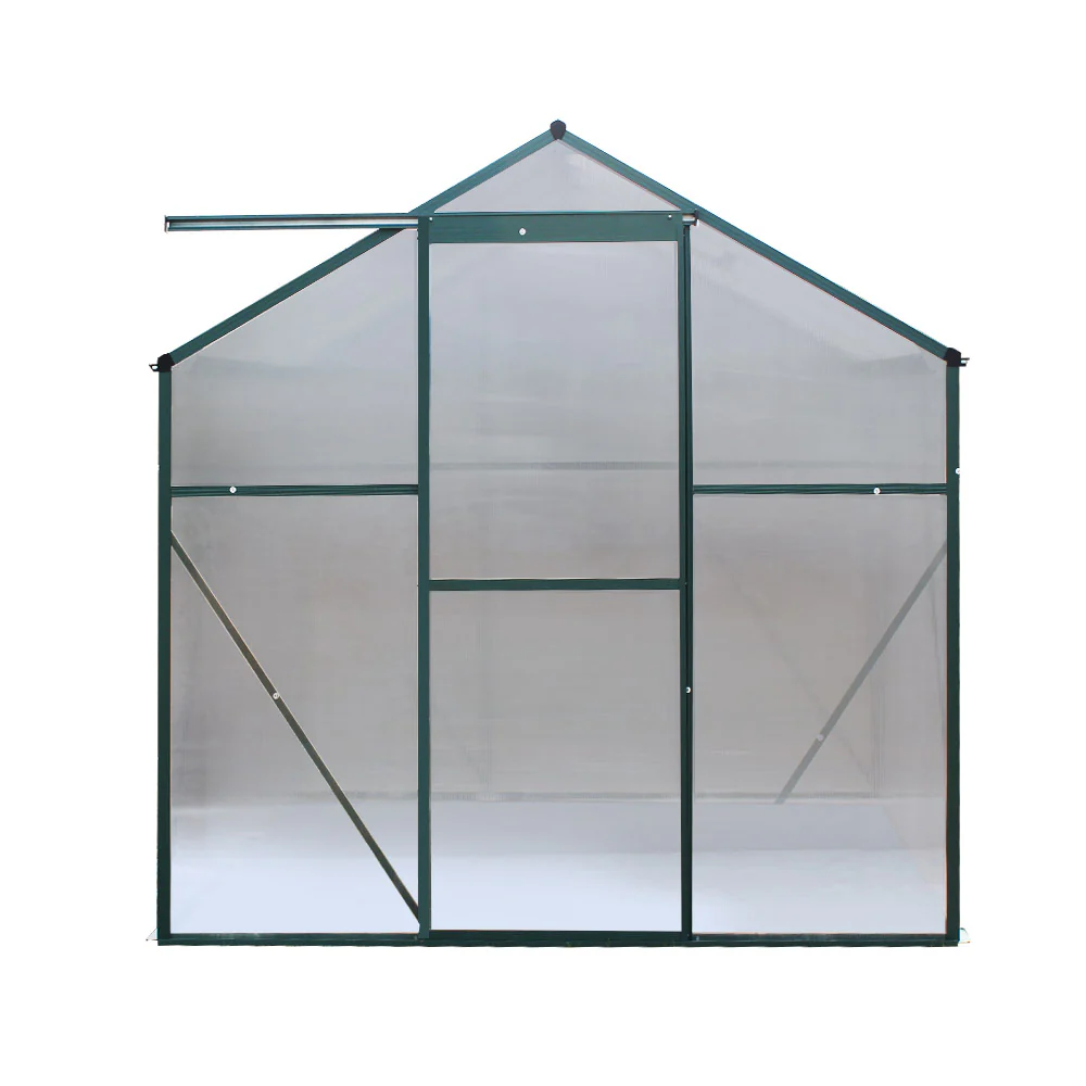 Greenfingers Greenhouse 2.52x1.9x1.83M Aluminium Polycarbonate Green House Garden Shed - Nurns