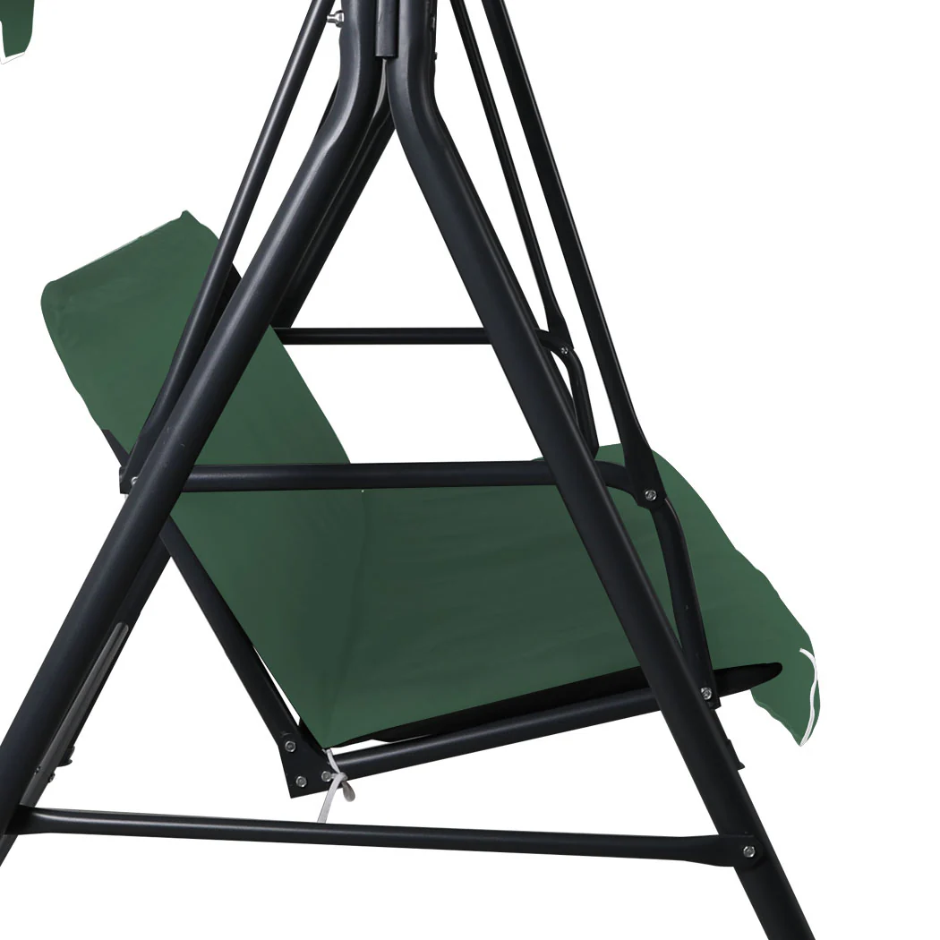 Lorel Swing Chair Garden Canopy Cushion Bench - Green - Nurns