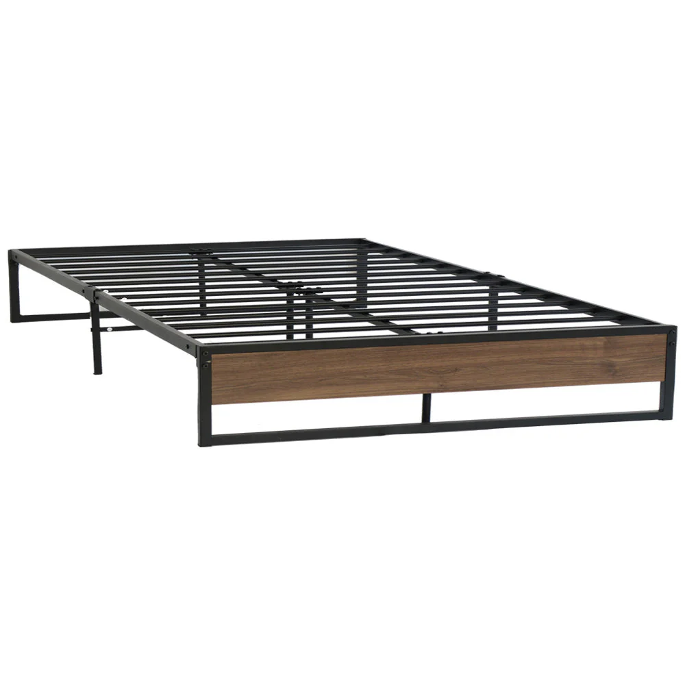 Bronzite Bed & Mattress Package - Black Queen - Nurns