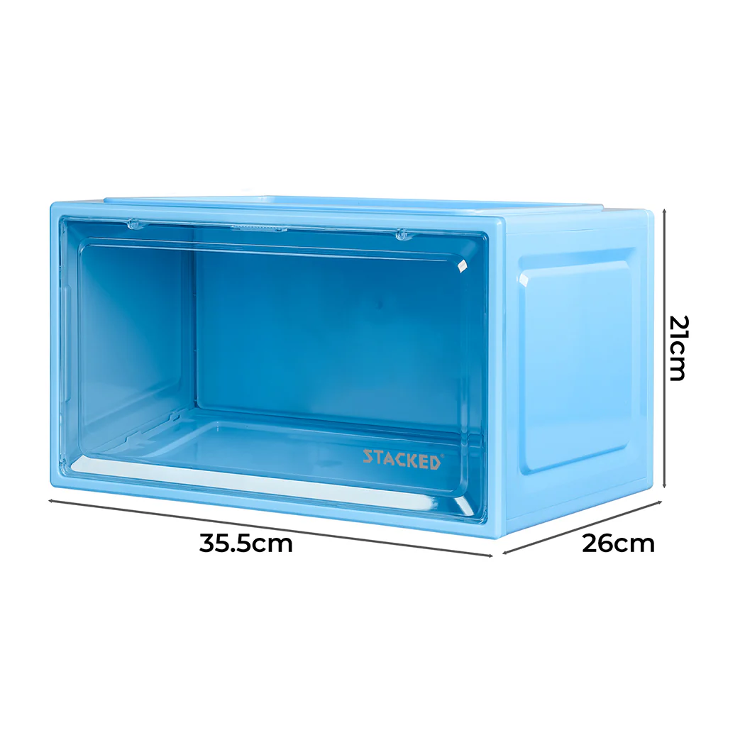 Stacked Sneaker Display Case Shoe Storage Blue - Nurns