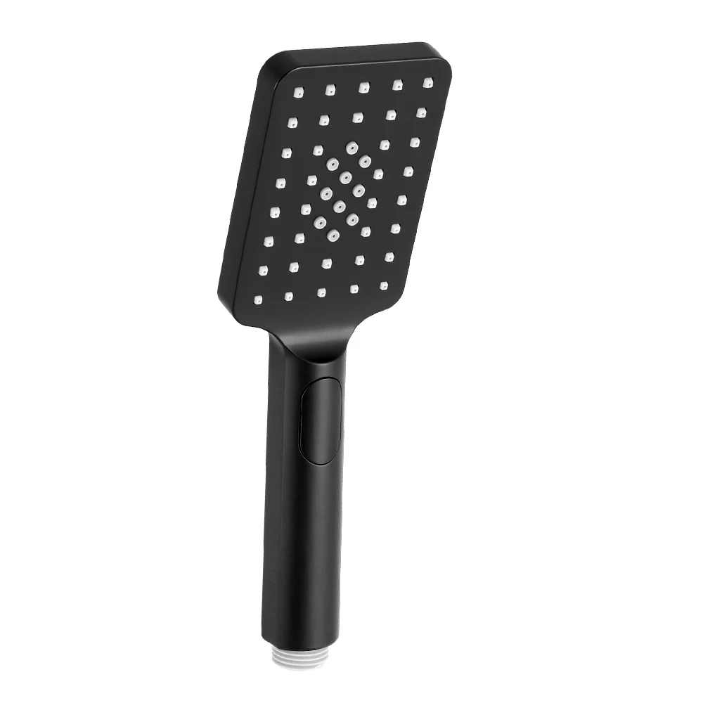 Handheld Shower Head 3.1'' High Pressure 3 Spray Modes Square - Black - Nurns