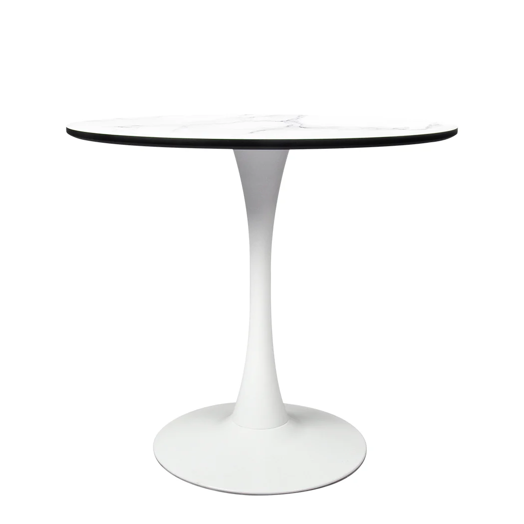Dining Table Kitchen Swivel Marble Tulip Outdoor Round Metal White - Nurns
