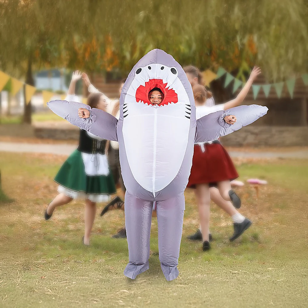 Shark Fancy Dress Fan Inflatable Costume Suit - Nurns